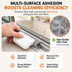 Window Track Cleaner Kit with Scraper and Replacement Pads for Deep Gap Cleaning