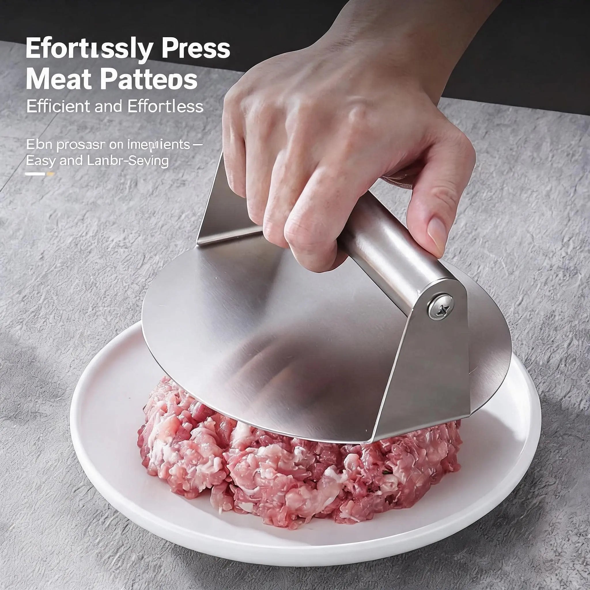 Stainless Steel Smash Burger Press for Flat Top Grill and Easy Cooking