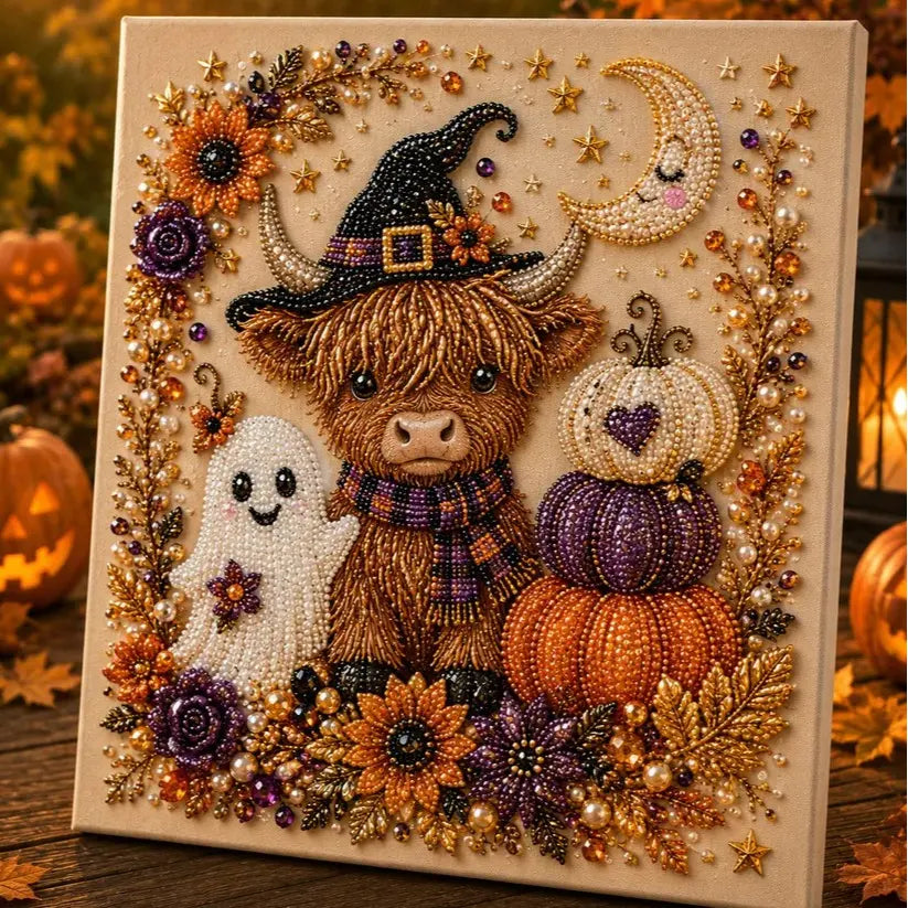 Halloween Ghost Pearl Art DIY Kit for Spooky Fall Home Decor