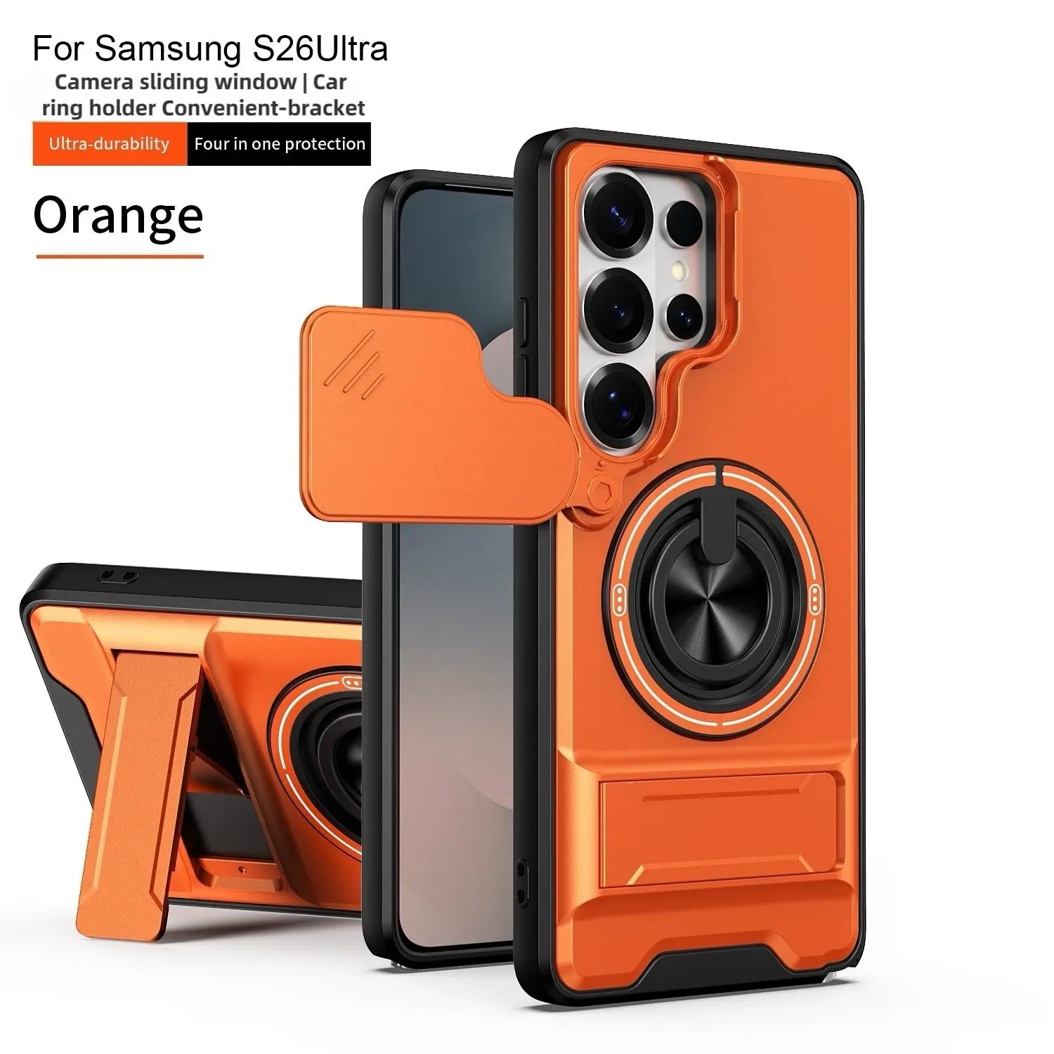 Military-Grade Rotating Ring Case for Samsung Galaxy S25/24/23/22/21 Ultra