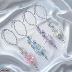 Crystal Lily Car Suncatcher Charm Handmade Boho Rearview Mirror Decor Gift