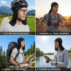 Quick-Dry Cooling Skull Cap with Neck Shade, Sweat-Wicking Sun Protection Headwear for Fishing, Hiking & Outdoor Work