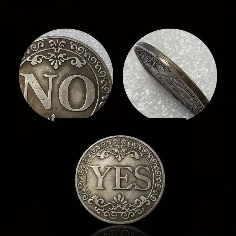 Yes No Decision Coin Double Sided Choice Maker Gift for Friends Family and Daily Fun