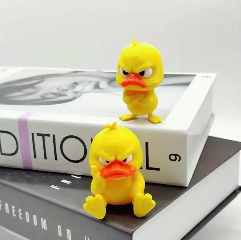 Funny Angry Duck Figurine for Desktop, Car, and Home Decor