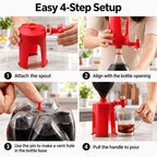 Hand Press Inverted Bottle Dispenser - Carbonated Drink Dispenser, Kitchen Accessories for Home Use