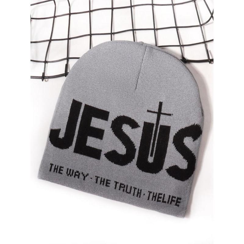 Christian Jesus Faith Knit Beanie for Winter Streetwear and Cold Weather Outfits