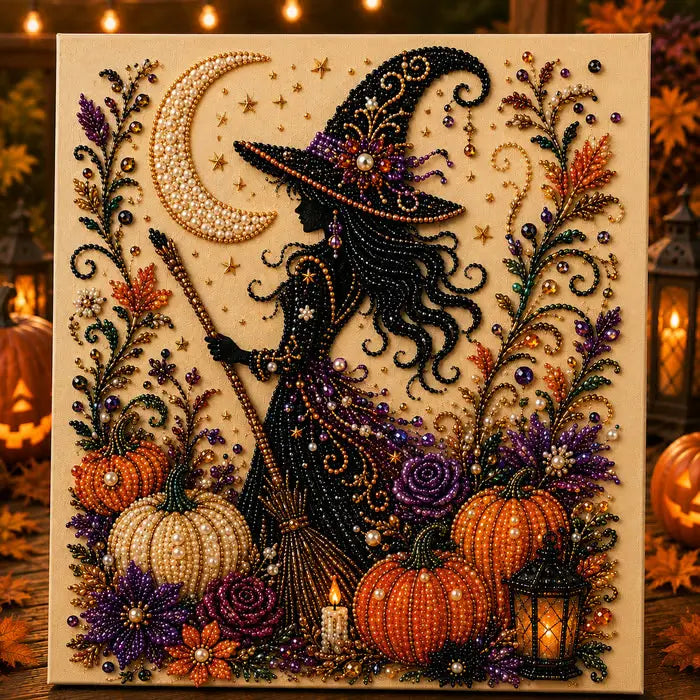 Halloween Ghost Pearl Art DIY Kit for Spooky Fall Home Decor