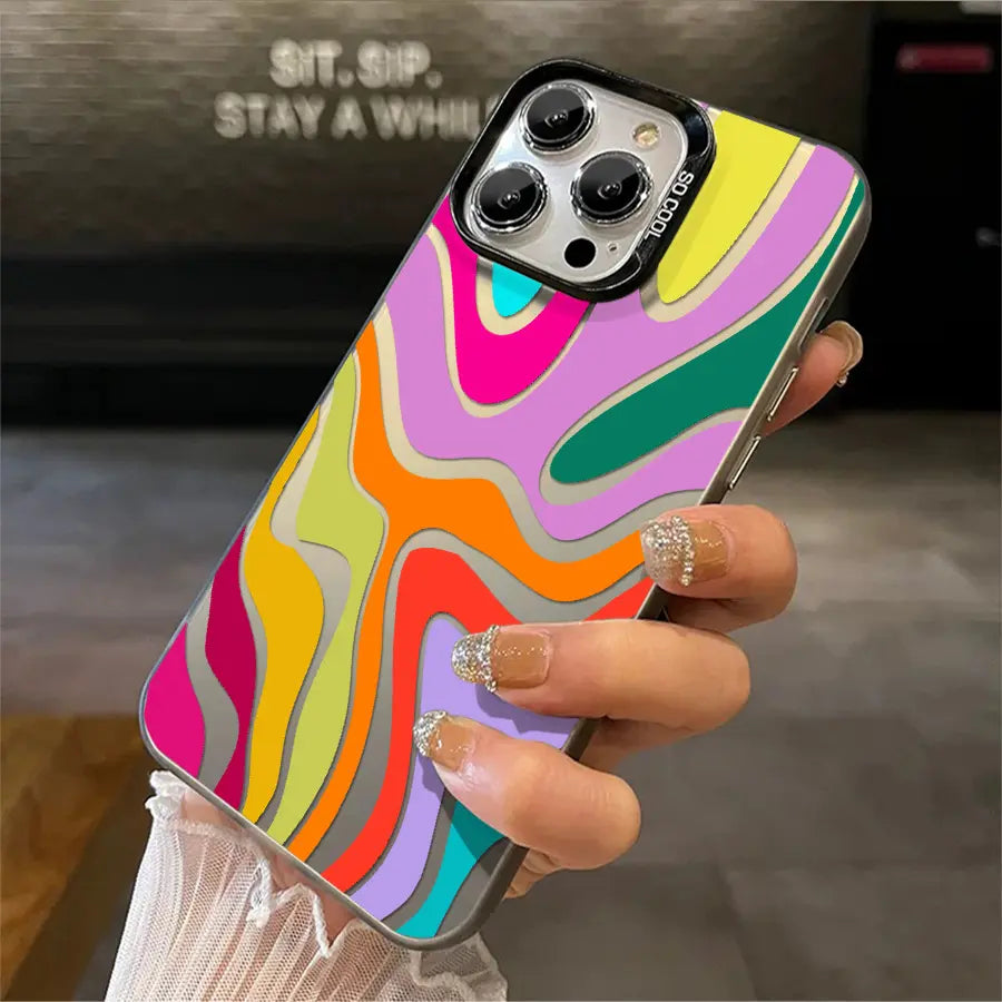 Abstract Wavy Pattern Phone Case with Modern Style for Trendy Everyday Protection