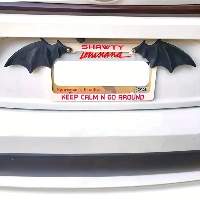 Bat Wing License Plate Decorations for Halloween Car Truck Exterior Styling