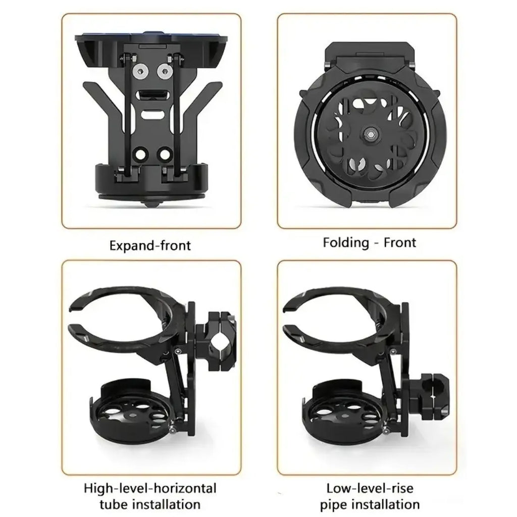 Rotating Bike Bottle Holder Foldable Cup Mount for Cycling Scooters and Strollers