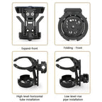 Rotating Bike Bottle Holder Foldable Cup Mount for Cycling Scooters and Strollers