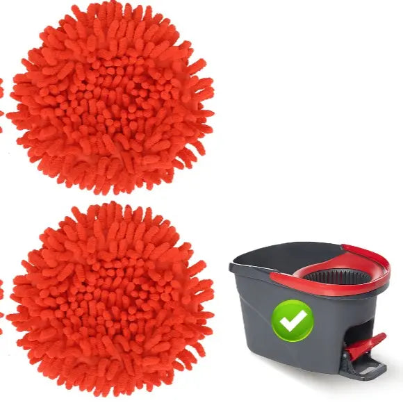 Chenille Duster Replacement Heads for O-Cedar Mop, Long-Handle Dry Cleaning Refills