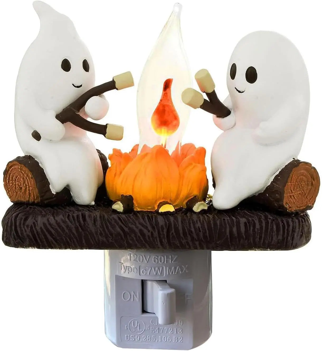 Ghost Campfire Flickering Night Light for Halloween Room Decor