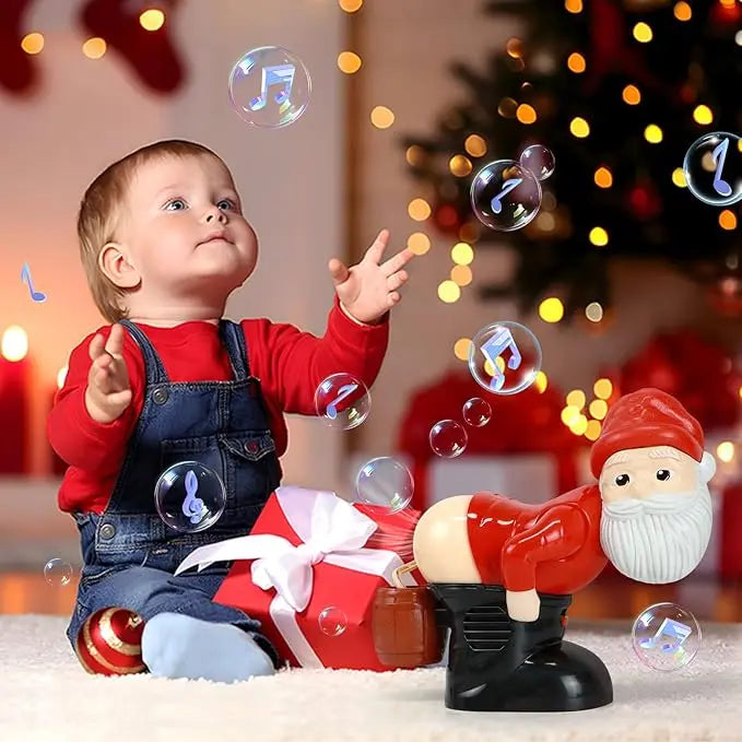 Farting Santa Bubble Machine with Funny Sounds for Christmas Party Kids Gift