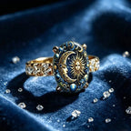Celestial Sun Moon Enamel Ring for Mystical Everyday Jewelry and Romantic Gifts