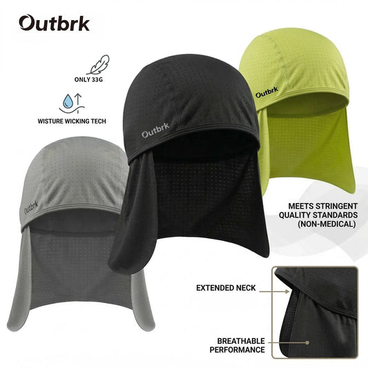 Casquette rafraîchissante à séchage rapide avec pare-nuque, chapeau anti-transpiration anti-UV pour la pêche, la randonnée et le travail en extérieur