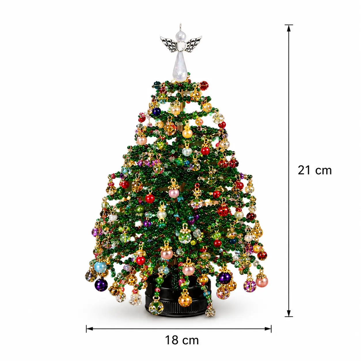 DIY Beaded Christmas Tree Kit for Mini Tabletop Holiday Decor