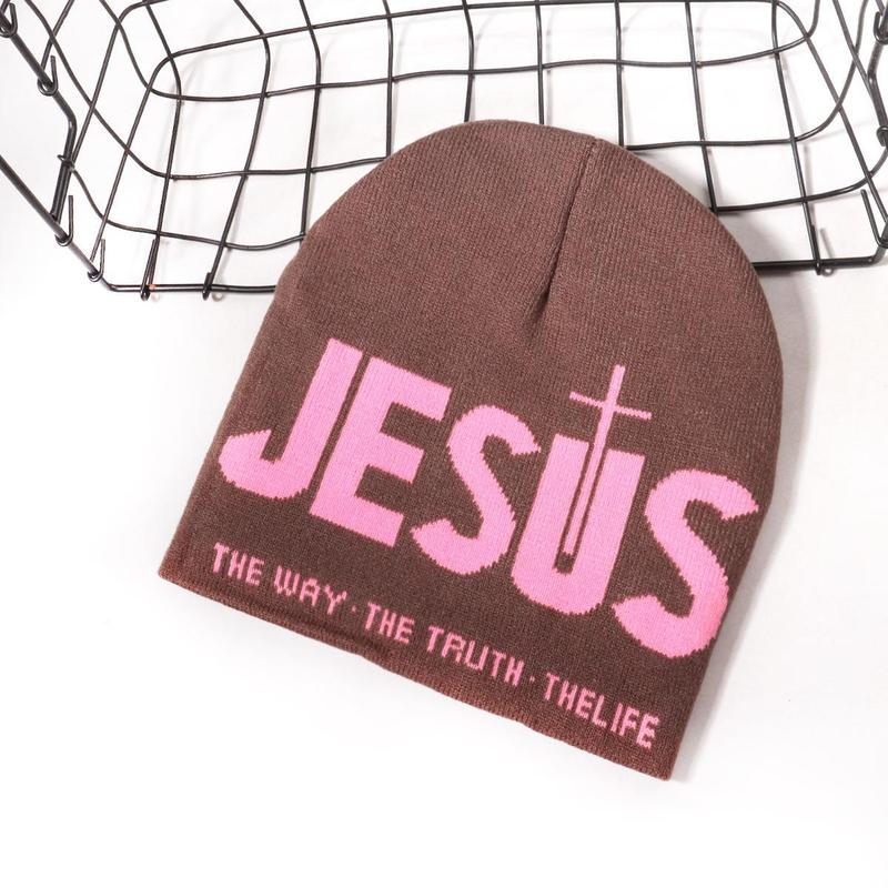 Christian Jesus Faith Knit Beanie for Winter Streetwear and Cold Weather Outfits
