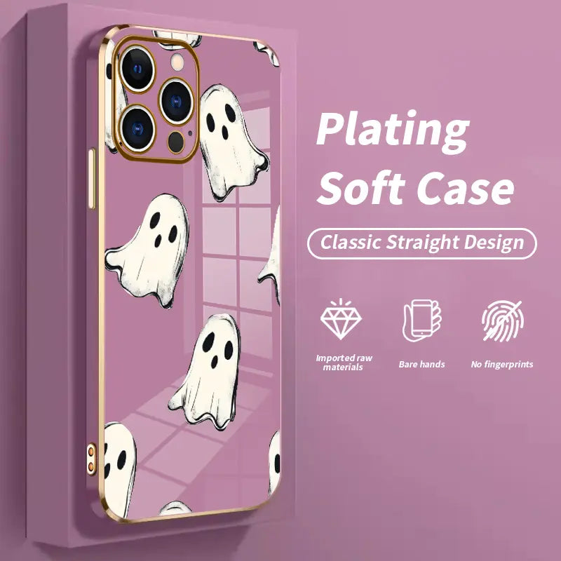 Ghost Pattern Shockproof Phone Case for Halloween Style and Everyday Protection