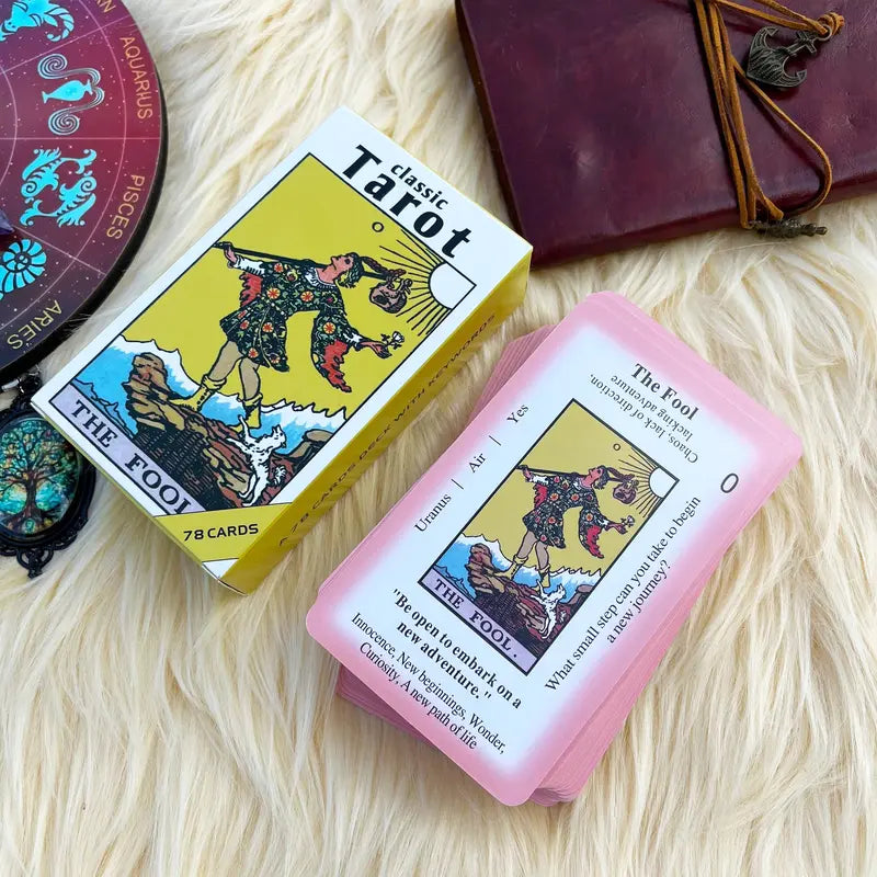 Classic Tarot Card Deck with Meanings for Beginners Divination and Learning