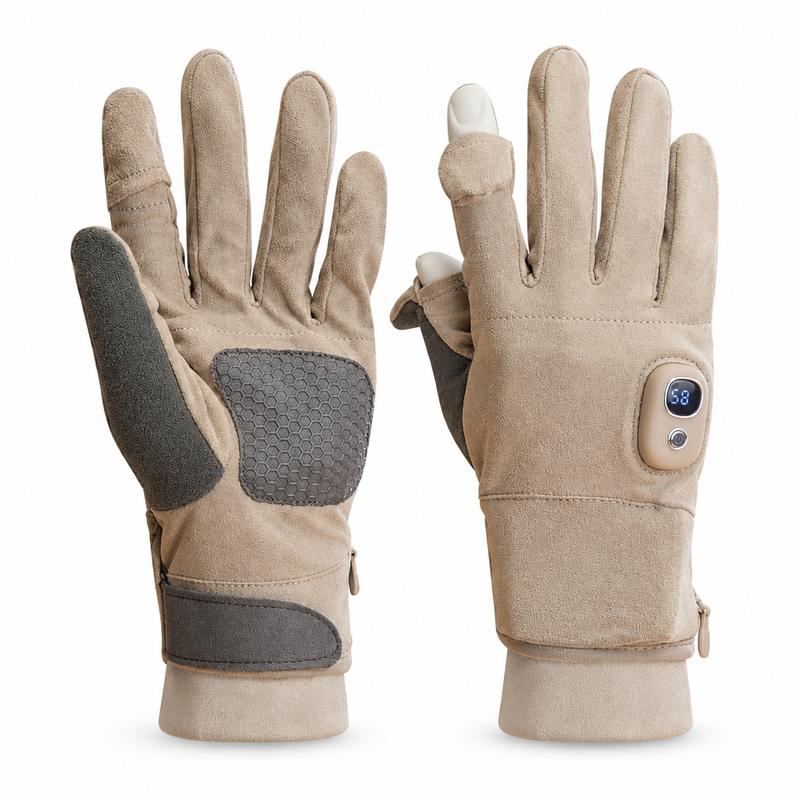 Rechargeable Heated Gloves with Touchscreen Fingertips for Cycling and Cold Weather