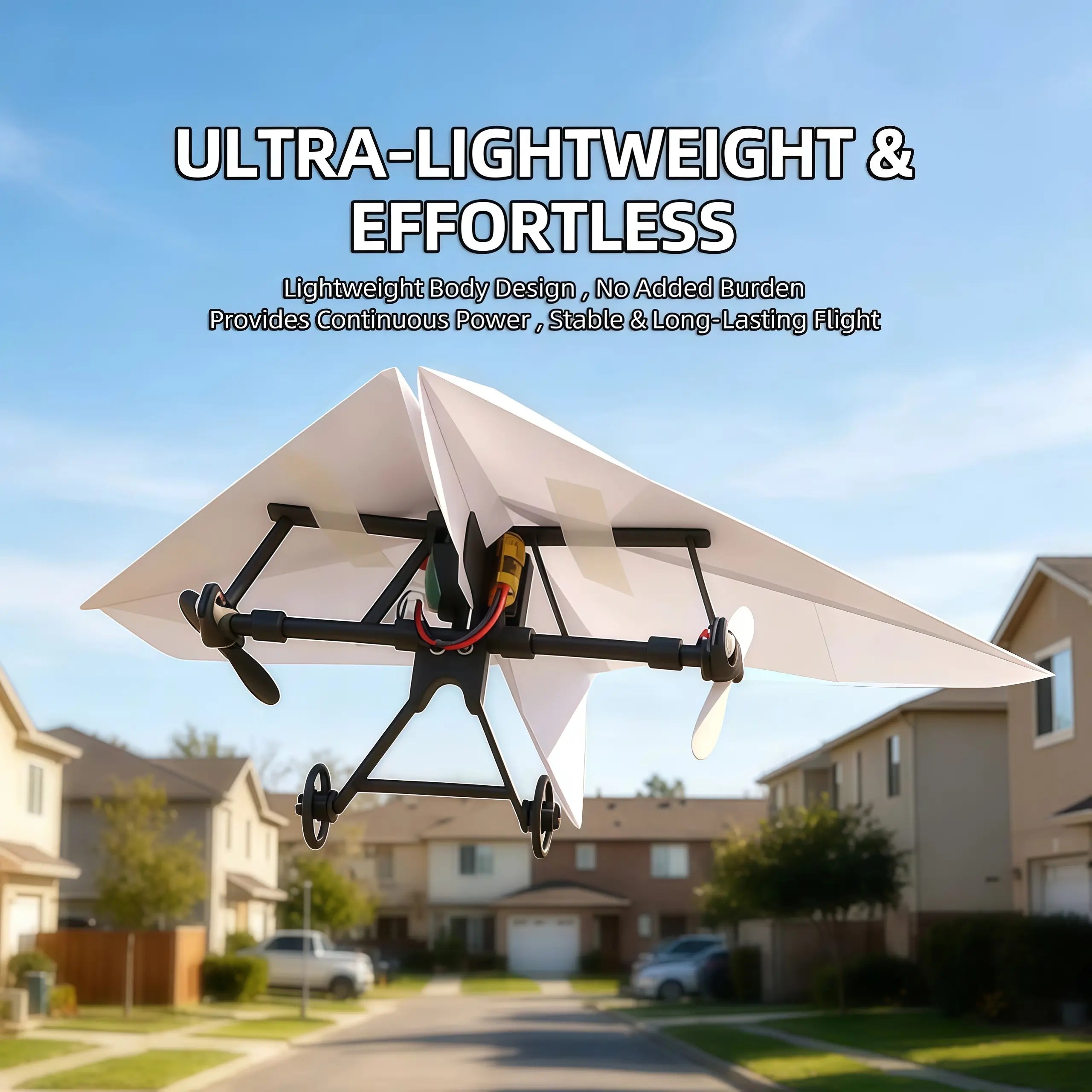 SkyCraft RC Paper Airplane Kit with Gyro Stabilizer and Remote Control