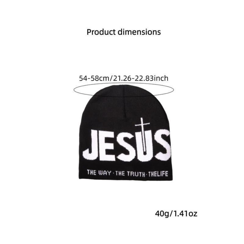 Christian Jesus Faith Knit Beanie for Winter Streetwear and Cold Weather Outfits