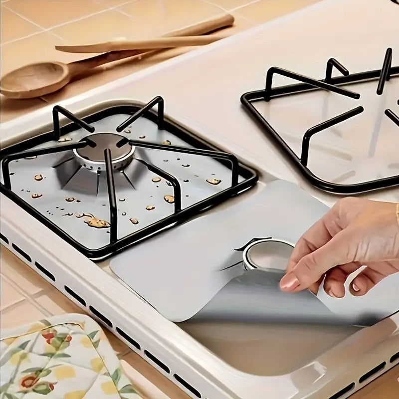 Reusable Non-Stick Gas Stove Burner Covers for Easy Kitchen Cleaning