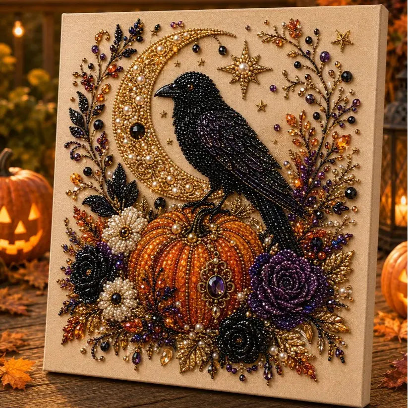 Halloween Ghost Pearl Art DIY Kit for Spooky Fall Home Decor