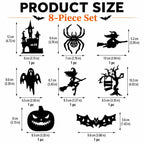 Halloween LED Silhouette Wall Decor Set for Spooky Home Party Decorations