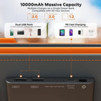 30W Foldable Solar Charger Power Bank – 10000mAh Portable Solar Panel with USB-C Fast Charging for Camping & Hiking