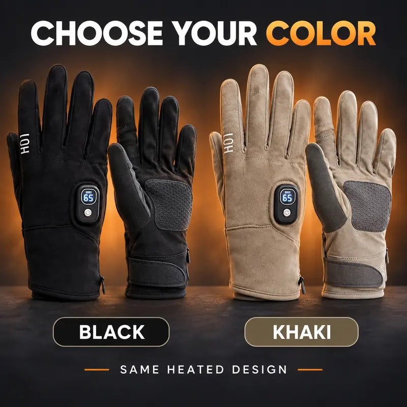 Rechargeable Heated Gloves with Touchscreen Fingertips for Cycling and Cold Weather