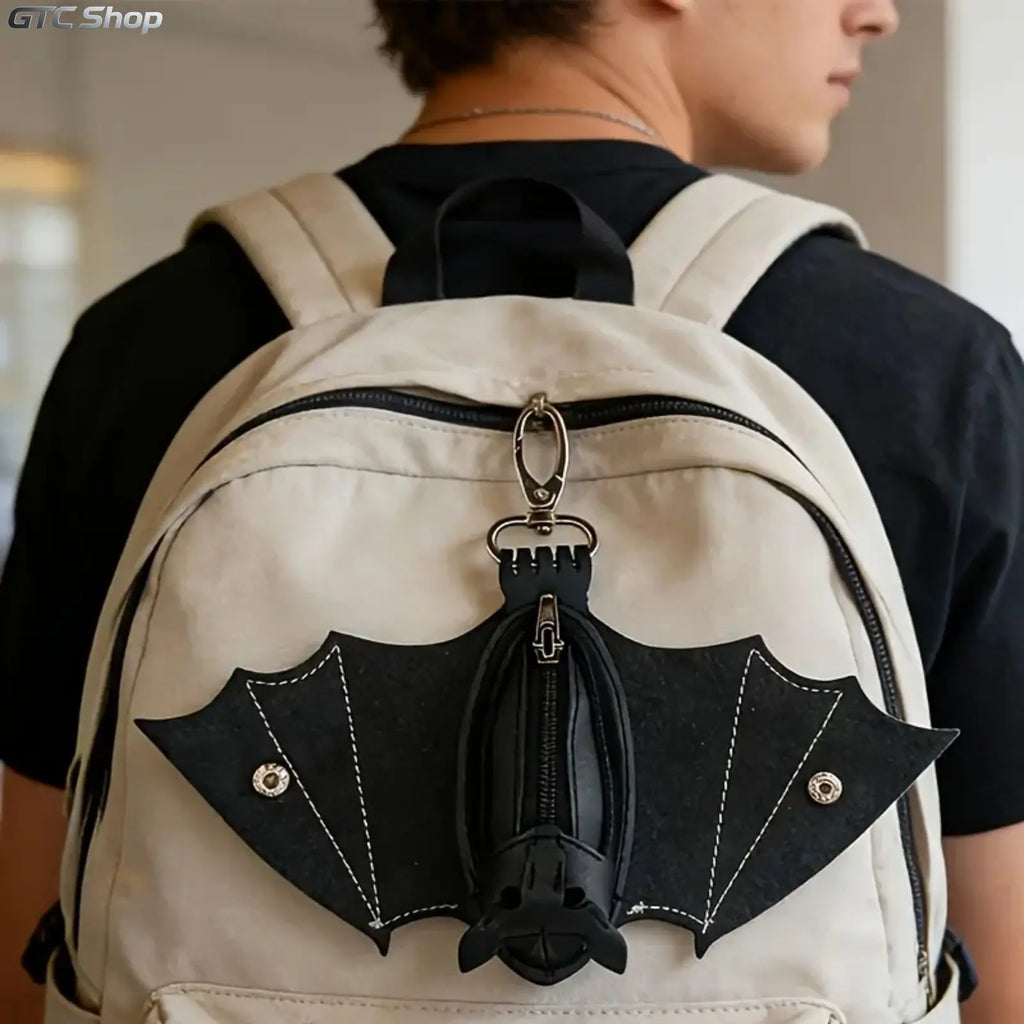 Bat Shaped Gothic Mini Wallet Bag for Halloween Festival Outfits
