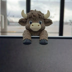 Highland Cow Monitor Buddy and Screen Sitter, 3D Printed Emotional Support Desk Companion and Office Decor