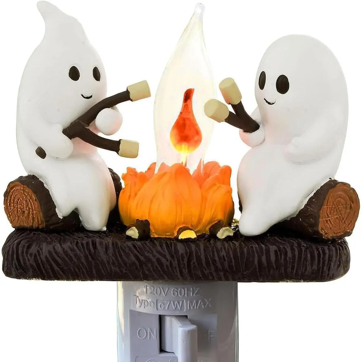 Ghost Campfire Flickering Night Light for Halloween Room Decor