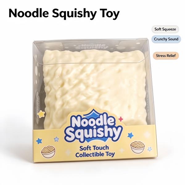 Noodle Squishy Soft Touch Collectible Toy with Crunchy Sound for Stress Relief and Fun Playtime