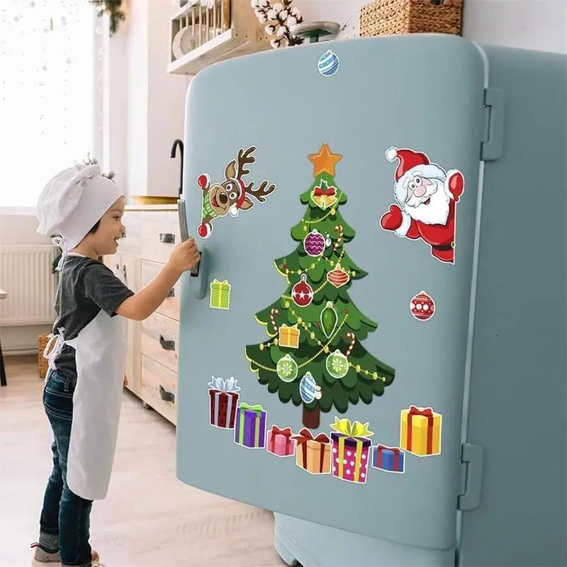 Christmas Fridge Magnet Decoration Set for Kids DIY Holiday Kitchen Decor