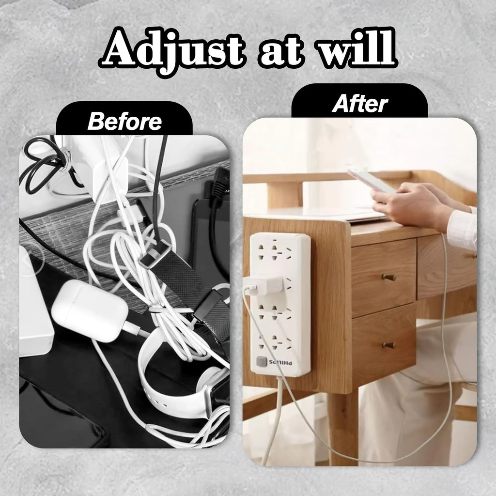 Self Adhesive Power Strip Holder for Easy Cable Organization and Space Saving Setup