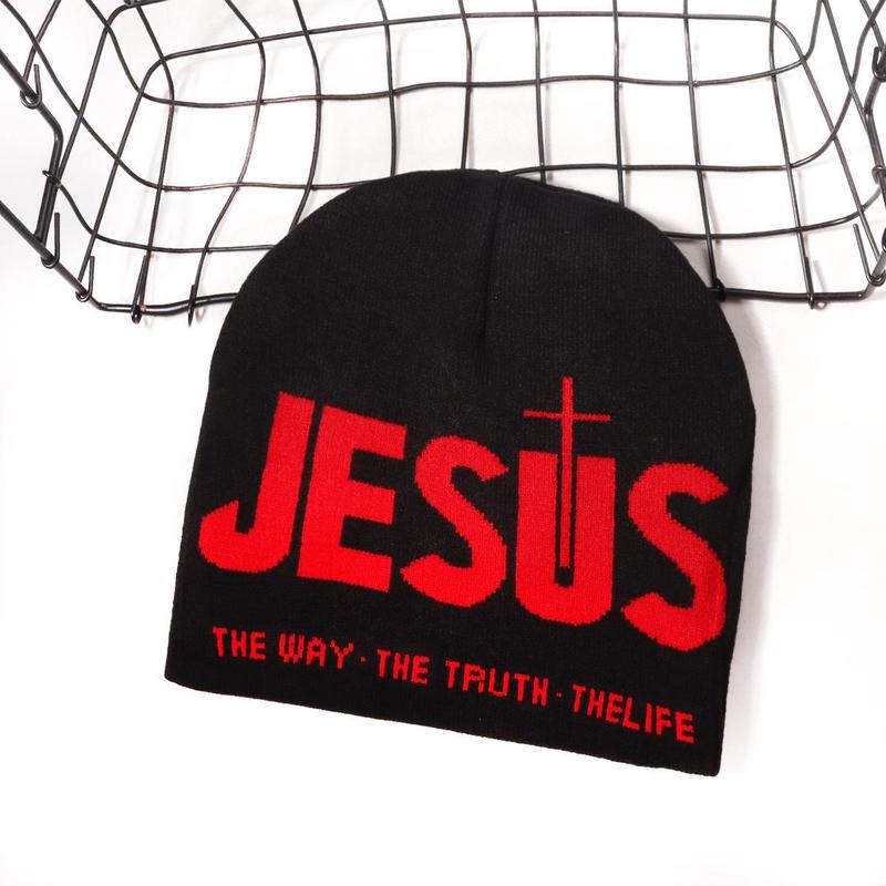 Christian Jesus Faith Knit Beanie for Winter Streetwear and Cold Weather Outfits