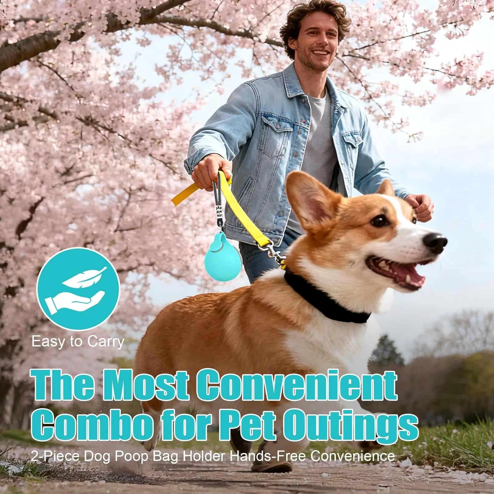 Portable 2-in-1 Dog Water Bottle with Foldable Bowl for Outdoor Walks