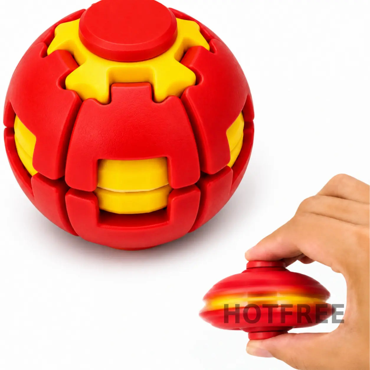 Hotfree 3D Printed Fidget Gyro Ball – Smooth Spinning Stress Anxiety Relief Desk Gadget