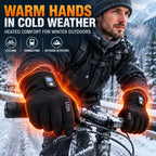 Rechargeable Heated Gloves with Touchscreen Fingertips for Cycling and Cold Weather