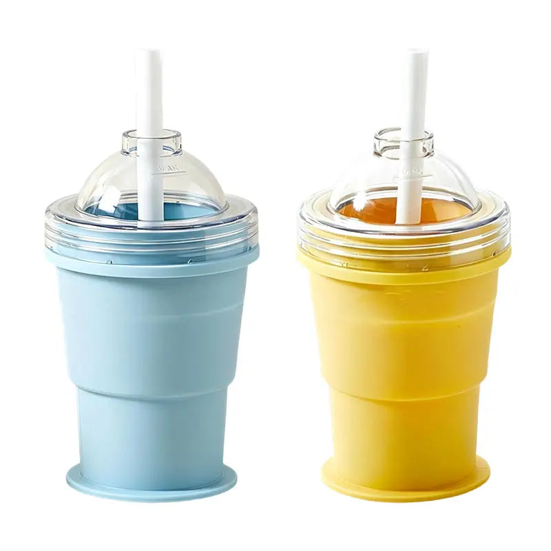 Folding Silicone Ice Hockey Cup & Spherical Ice Cube Mold
