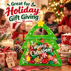 Christmas Tree Candy Bags with Handles for Holiday Treats Party Favors Gifts