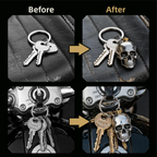 Heavy Duty Skull Keychain for Gothic Biker EDC and Everyday Carry