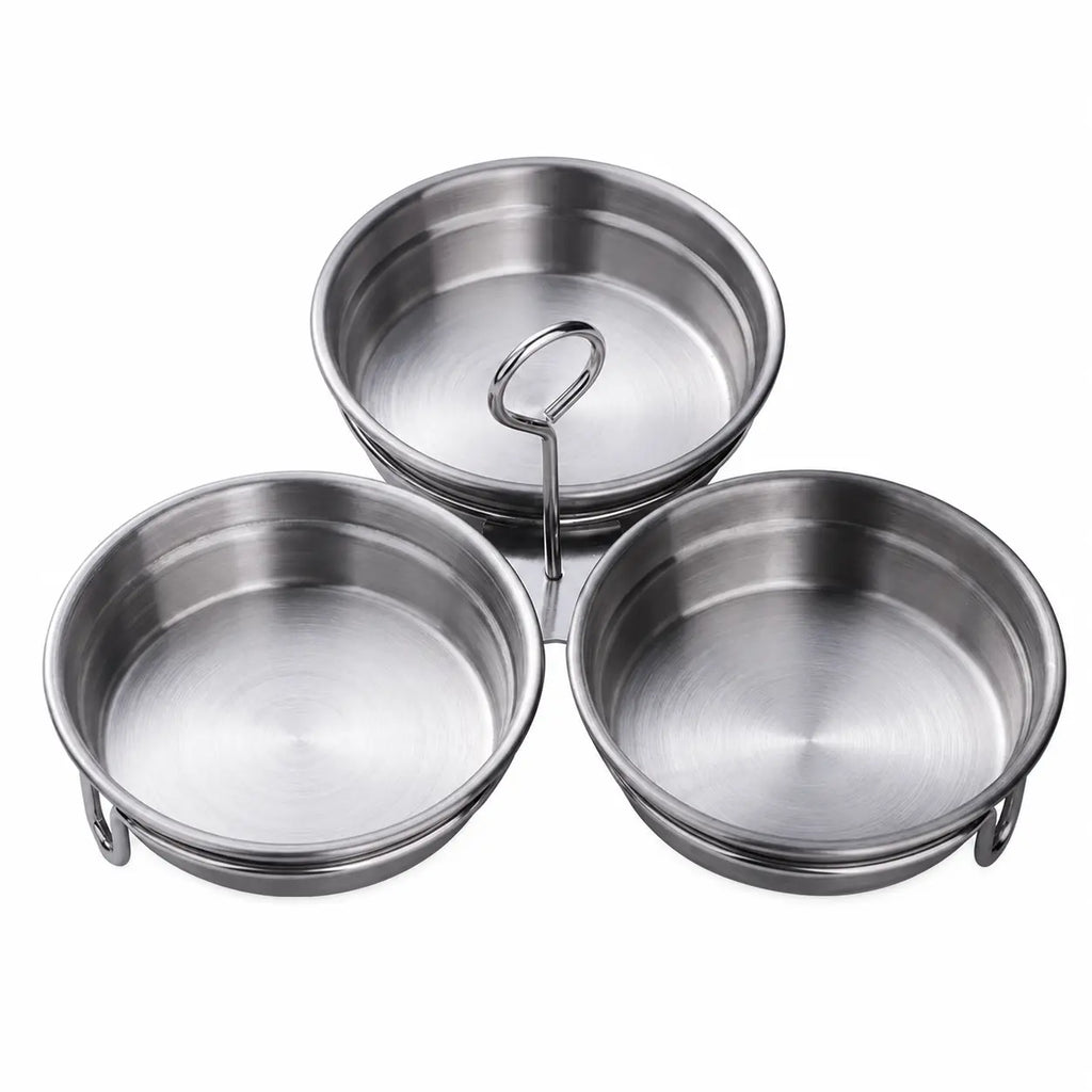 Stainless Steel 3-Cup Egg Poacher Set for Easy Breakfast Cooking