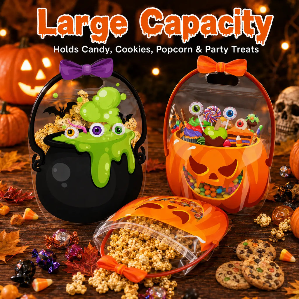 Halloween Treat Bags Set for Trick or Treat Candy Party Favor Storage