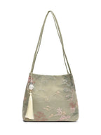 Elegant Embroidered Tassel Crossbody Bag for Women Daily Fashion Commuting and Travel