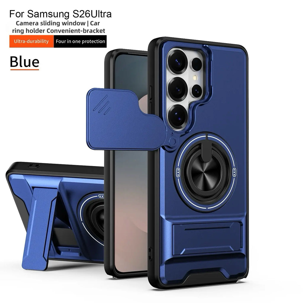 Military-Grade Rotating Ring Case for Samsung Galaxy S25/24/23/22/21 Ultra