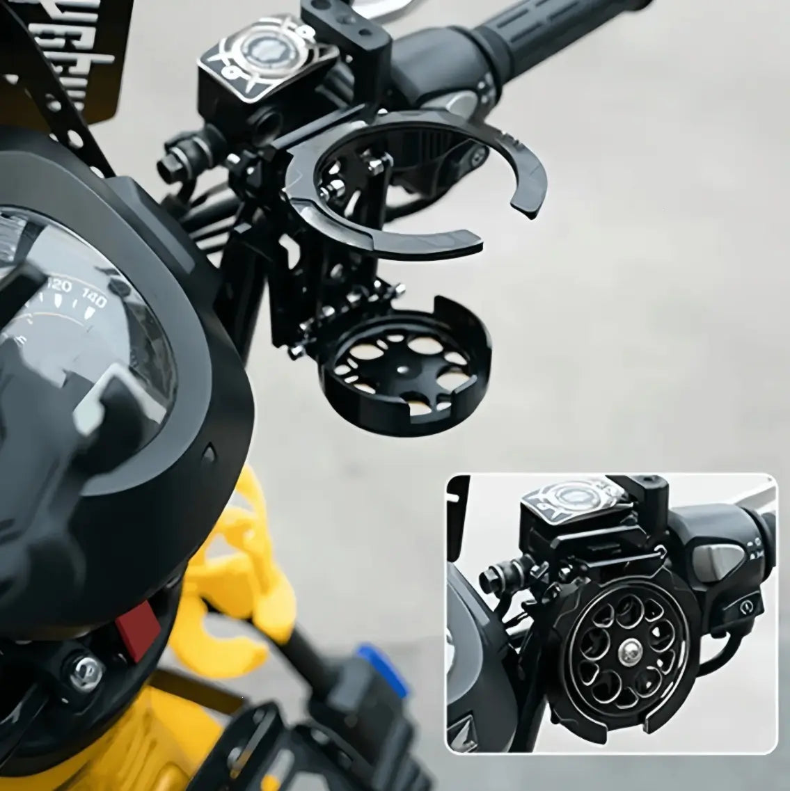 Rotating Bike Bottle Holder Foldable Cup Mount for Cycling Scooters and Strollers